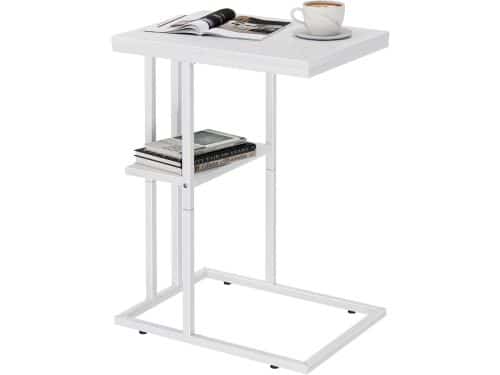 C-vormige bijzettafel set van 2 - Glazen bijzettafel voor woonkamer