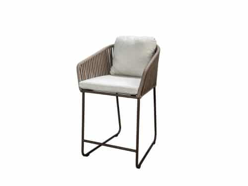 Calera high dining chair aluminium bronze/belt toffee/wool white AW Yoi - Yoi