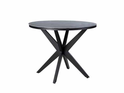 Calma dining table dia. 120 cm aluminium black/slate Yoi - Yoi
