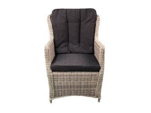 Canossa Dining Stoel Incl Handgreep Off White Half Rond Wicker OWN - Own