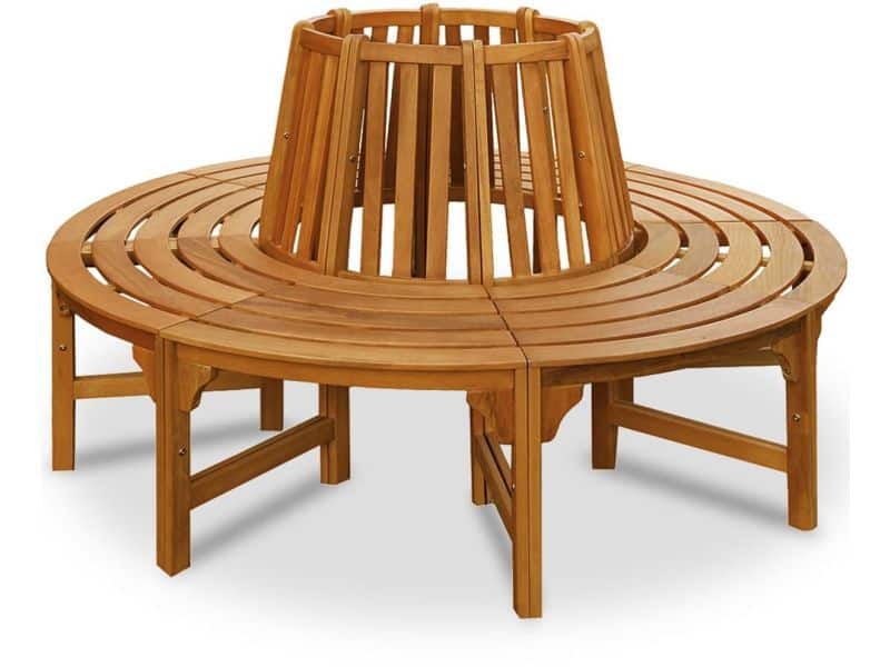 Casaria Boombank 360° - FSC®-Gecertificeerd Eucalyptushout - Bruin