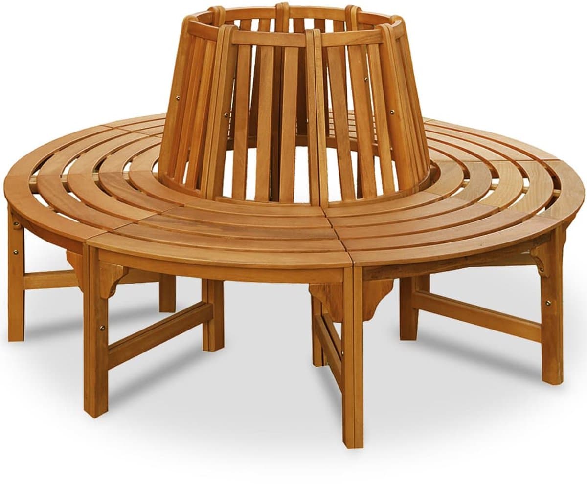 casaria boombank 360° fsc® gecertificeerd eucalyptushout bruin