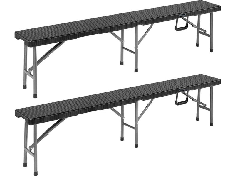Casaria Tuinbank Vouwbaar - 2 Stuks met Draaggreep -180 cm
