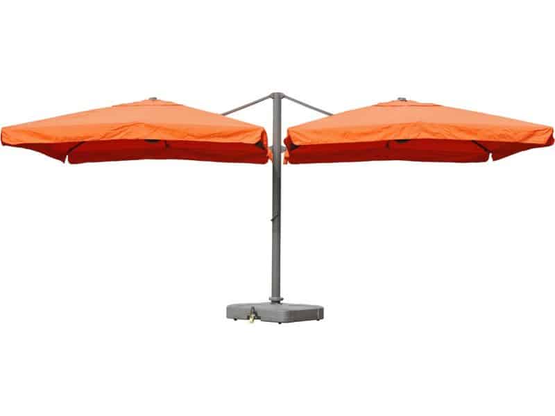 Catering aluminium luxe dubbele Zweefparasol - Pergola zonnescherm effect
