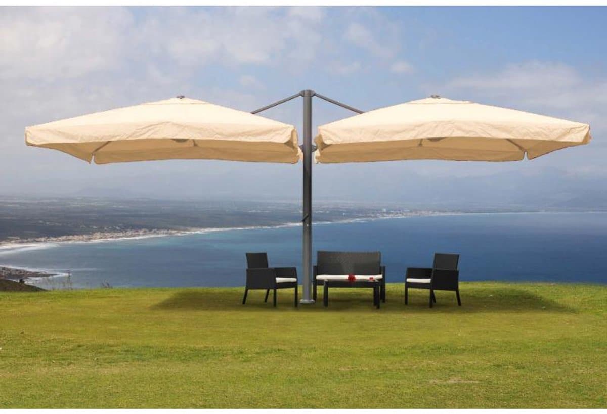 catering aluminium luxe dubbele zweefparasol pergola zonnescherm effect