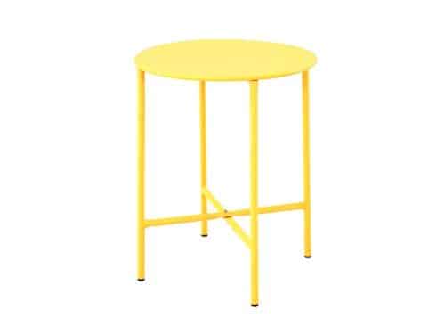 Central Park Nino Bijzettafel - Staal - Geel - Diameter 40cm