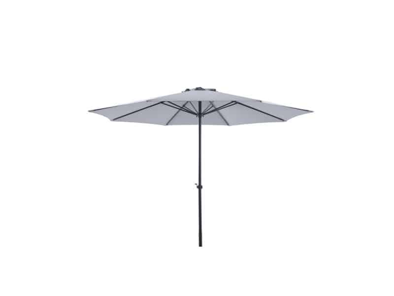 Central Park Stokparasol - Diameter 336cm - Middengrijs - Aluminium Staal