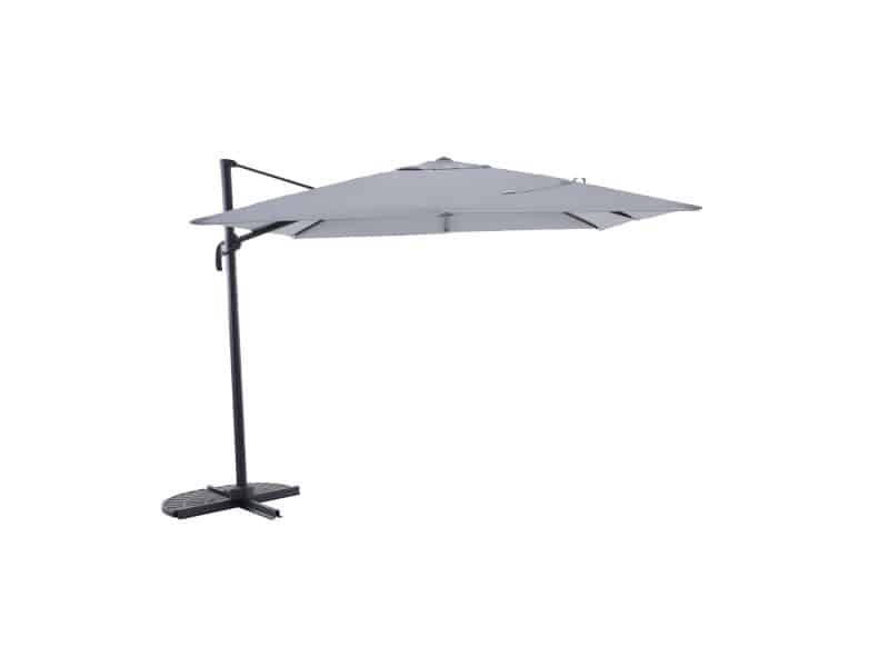 Central Park Zweefparasol - Relax - 280x280cm - Wit - Aluminium 360° Draaibaar