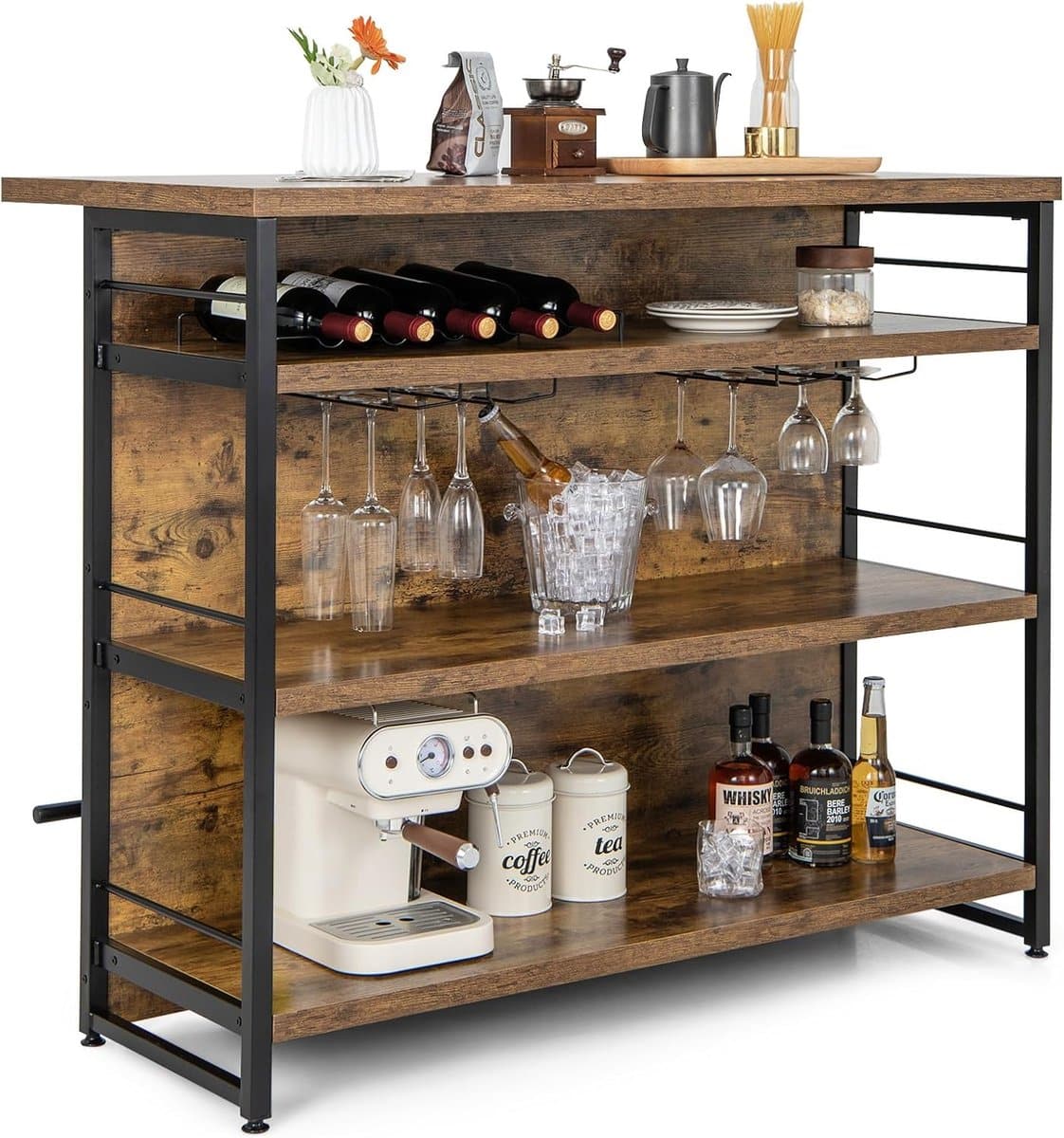 centrale keukeneiland met bartafel en opbergruimte 2 in 1 ontwerp