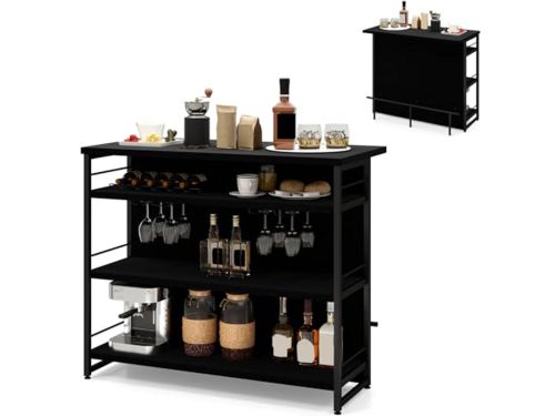 Centrale keukeneiland met bartafel en opbergruimte - 2-in-1 ontwerp