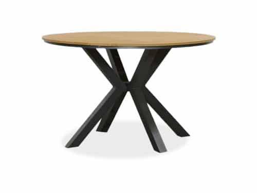 Cervo dining tuintafel 4 personen | polywood + aluminium | Natural Wood |Ø120cm rond