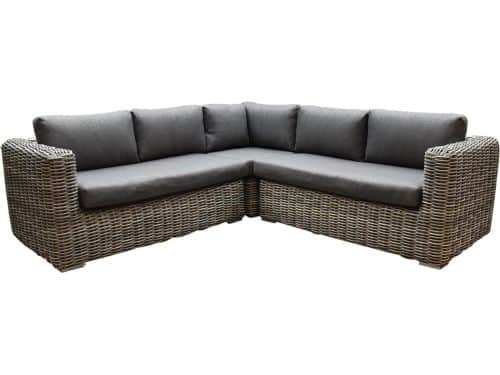 Cervo hoek loungeset 3-delig grijs wicker
