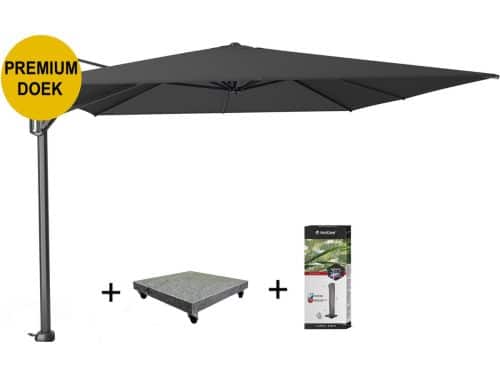 Challenger T1 premium zweefparasol 400x300 cm faded black met 120KG