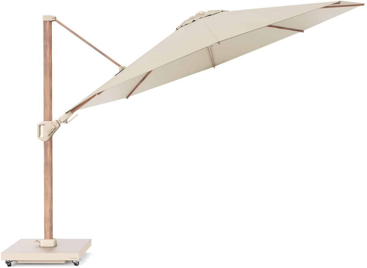 challenger t2 premium Ø350 cm teak champagne met zandkleur 90