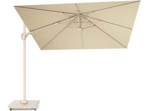 Challenger T2 premium parasol 300x300 cm sandstone champagne met zandkleur