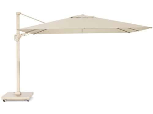 Challenger T2 premium zweefparasol 260x350 cm sandstone champagne met zandkleur