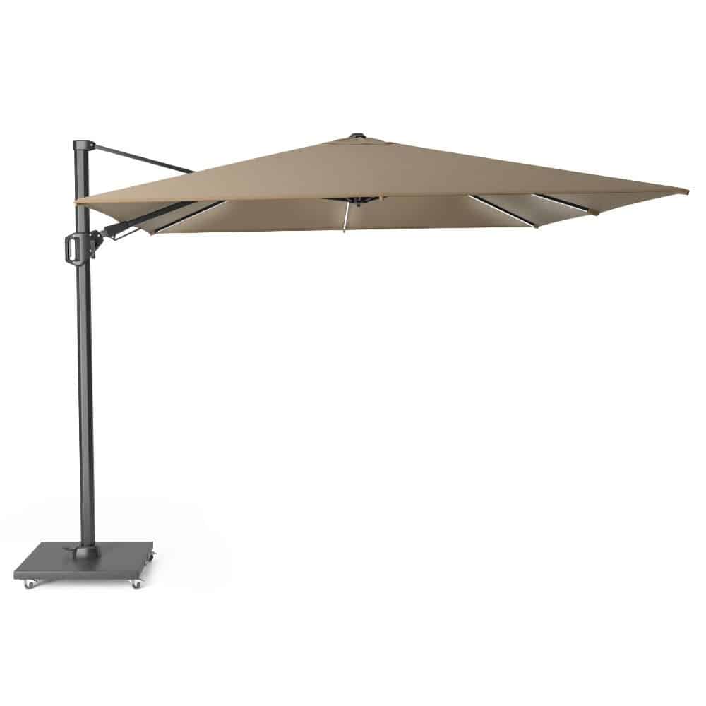 challenger t² glow zweefparasol | 300x300cm | taupe