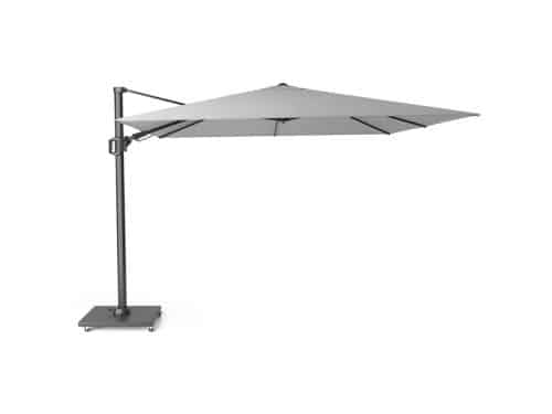Challenger T² zweefparasol | 300x300cm met Rocca parasolvoet 90kg | Light Grey