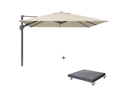 Challenger T² zweefparasol | 350x260cm met Modena parasolvoet 90kg | Champagne