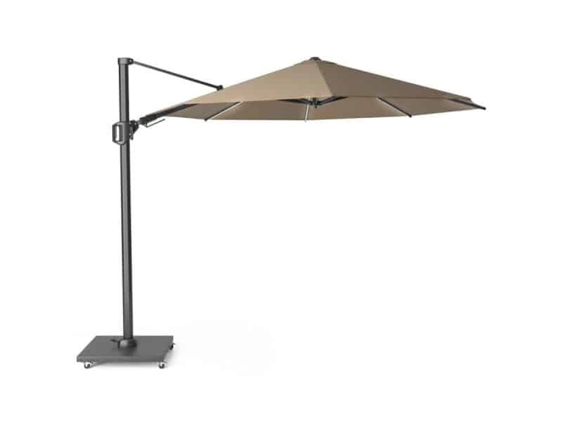 Challenger T² zweefparasol | Ø350cm rond | taupe