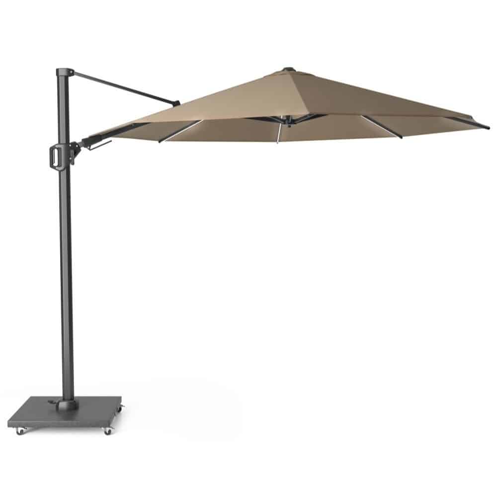 challenger t² zweefparasol | Ø350cm rond | taupe