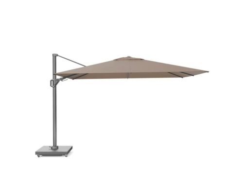Challenger T² zweefparasol - premium doek | 260x350cm met Modena parasolvoet 90kg | Havana