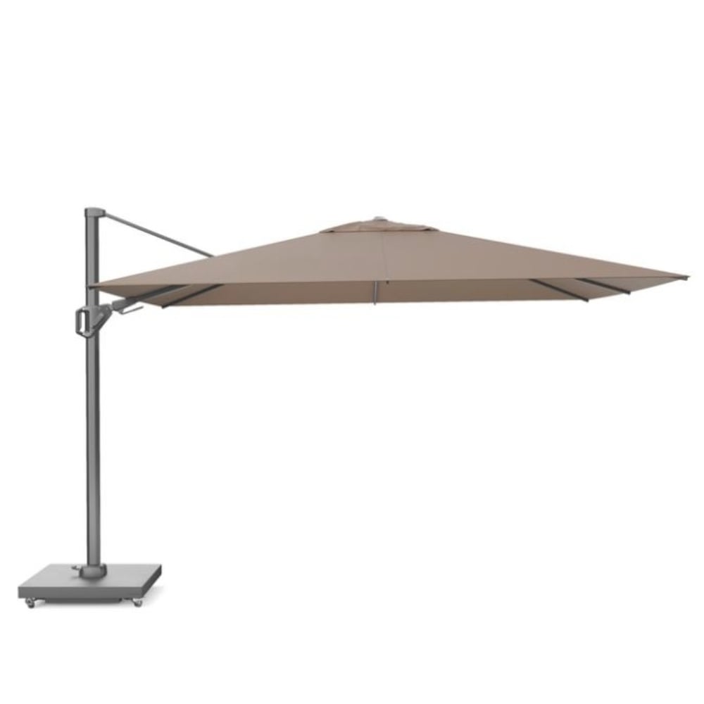 challenger t² zweefparasol premium doek | 260x350cm met modena parasolvoet 90kg | havana