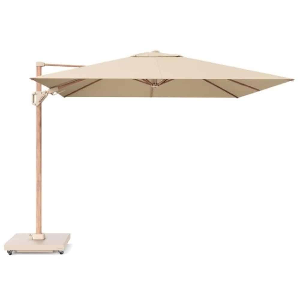 challenger t² zweefparasol premium doek | 300x300cm | champagne/teak look