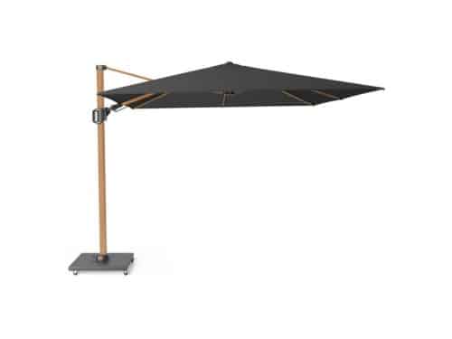 Challenger T² zweefparasol - premium doek | 300x300cm | Faded Black/Teak look