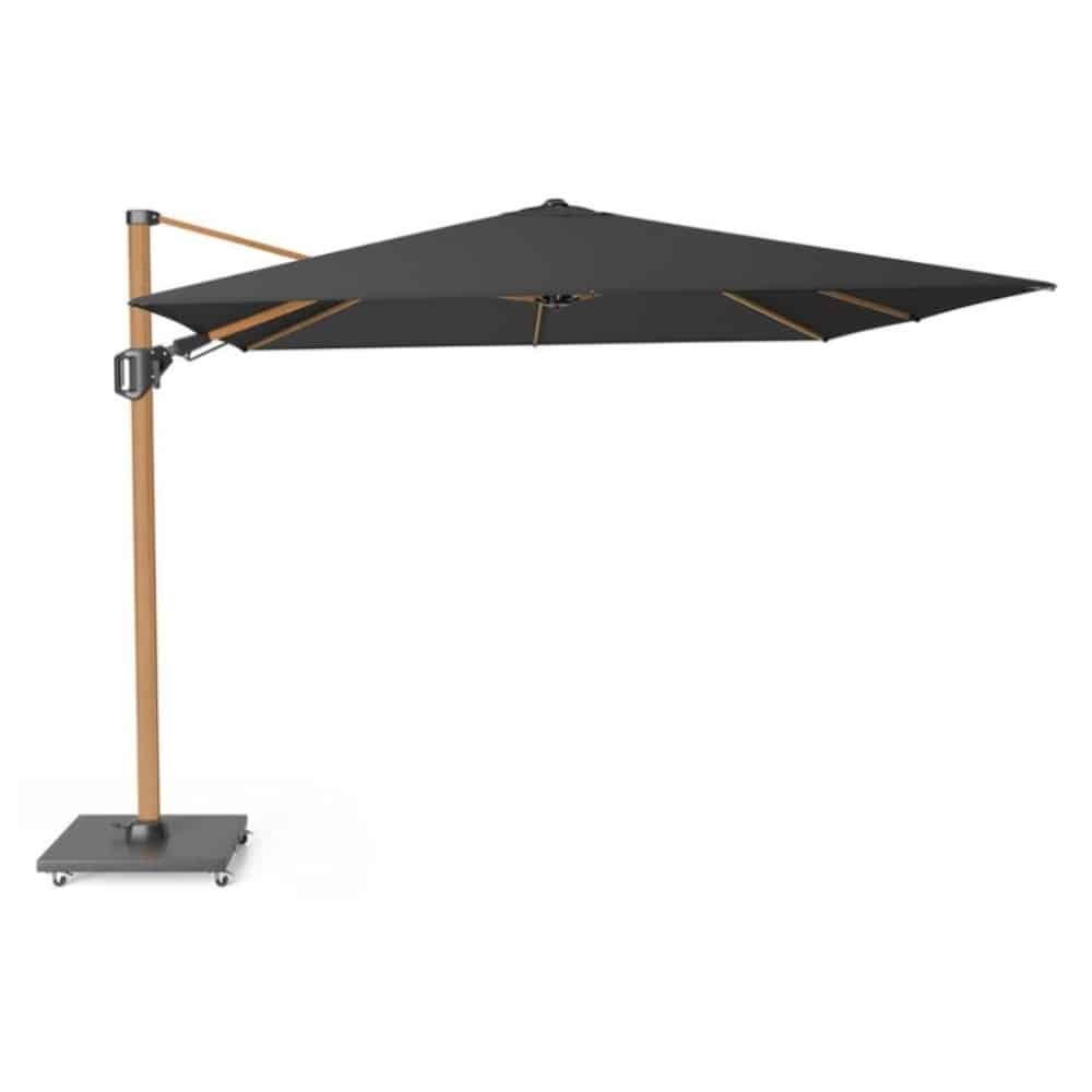 challenger t² zweefparasol premium doek | 300x300cm | faded black/teak look