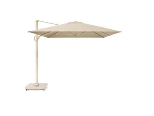 Challenger T² zweefparasol - premium doek | 350x260cm | Champagne/Teak look