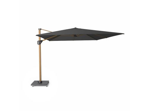 Challenger T² zweefparasol - premium doek | 400x300cm | Faded Black/Teak look
