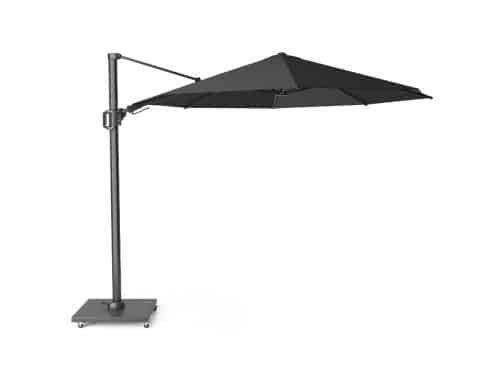 Challenger T² zweefparasol - premium doek | Ø350cm rond | Faded Black