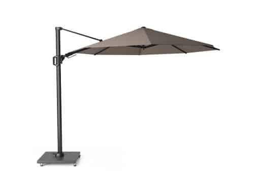 Challenger T² zweefparasol - premium doek | Ø350cm rond | Havana