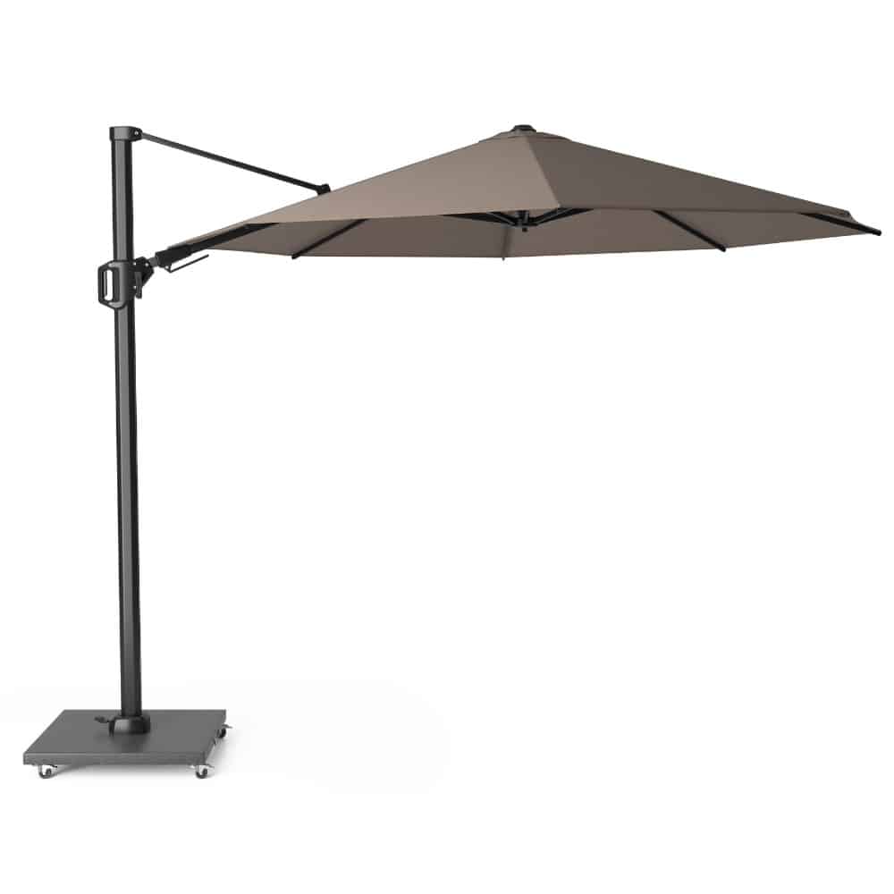 challenger t² zweefparasol premium doek | Ø350cm rond | havana