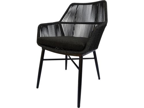 Chianti dining tuinstoel zwart rope