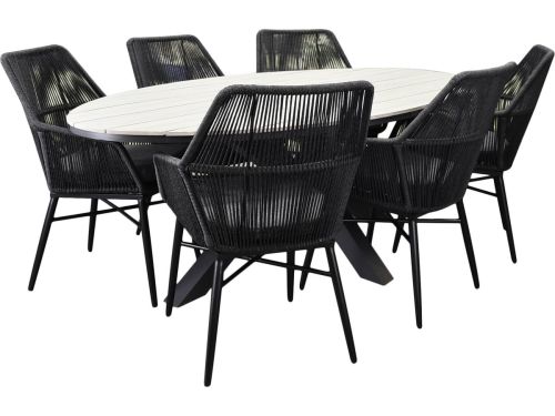 Chianti Salvador dining tuinset 220x115xH75 cm 7 delig polywood