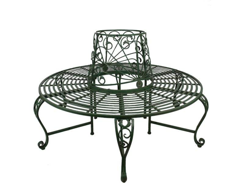 Clayre & Eef Tuinbank Ø 152x89 cm Groen Metaal