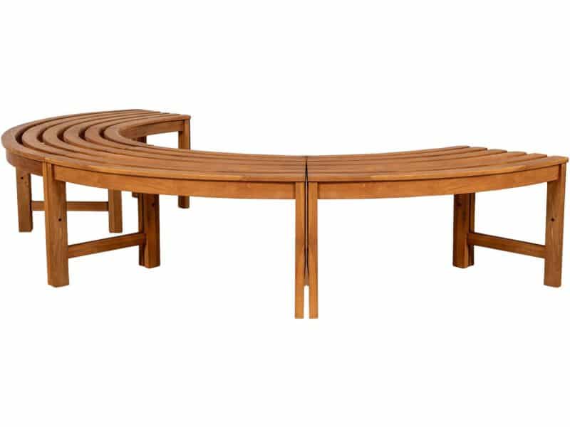 CLP Male halfrond tuinbankje - boombank - weerbestendig - zonder