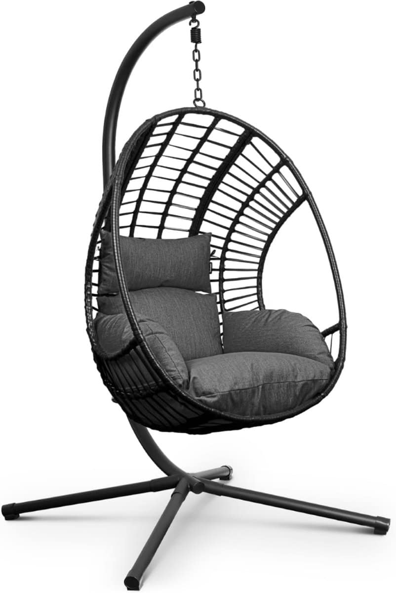 clvp® hangstoel met standaard egg chair cocoon
