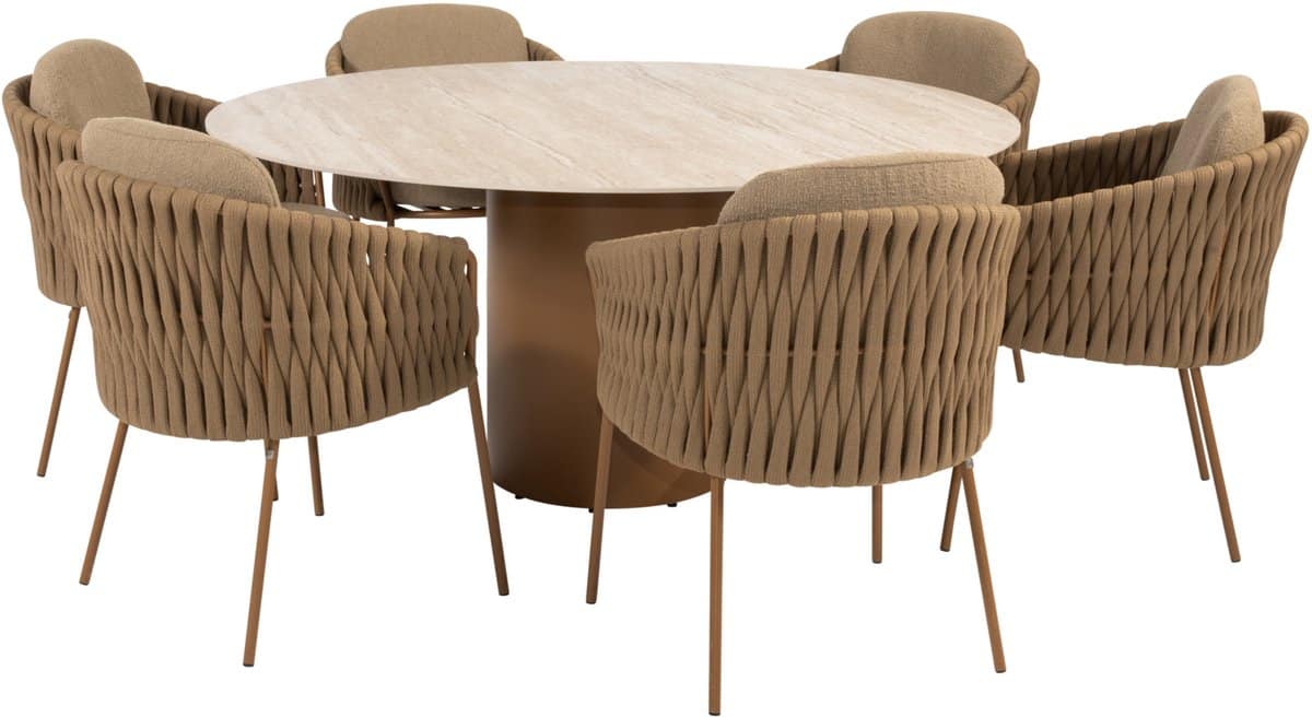 colorado molina dining tuinset 160xh75 cm rond 7 delig keramiek