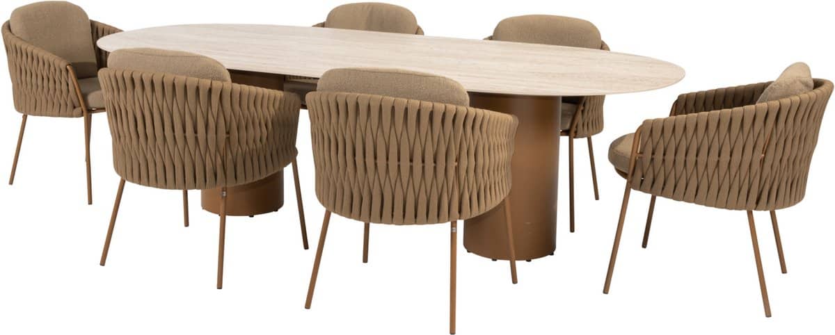 colorado molina dining tuinset 240x105xh75 cm 7 delig keramiek amber