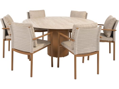 Colorado Safina dining tuinset 160xH75 cm rond 7 delig keramiek