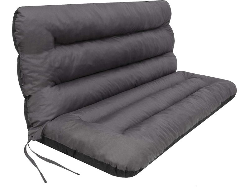 Comfortabel Grijs Zit- en Rugkussen voor Schommelbank 180 cm
