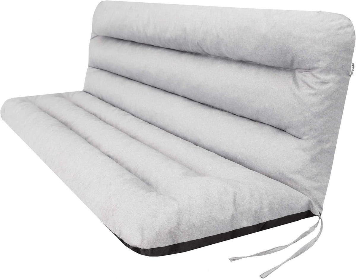comfortabel zit en rugkussen voor schommelbank 150 cm asgrijs