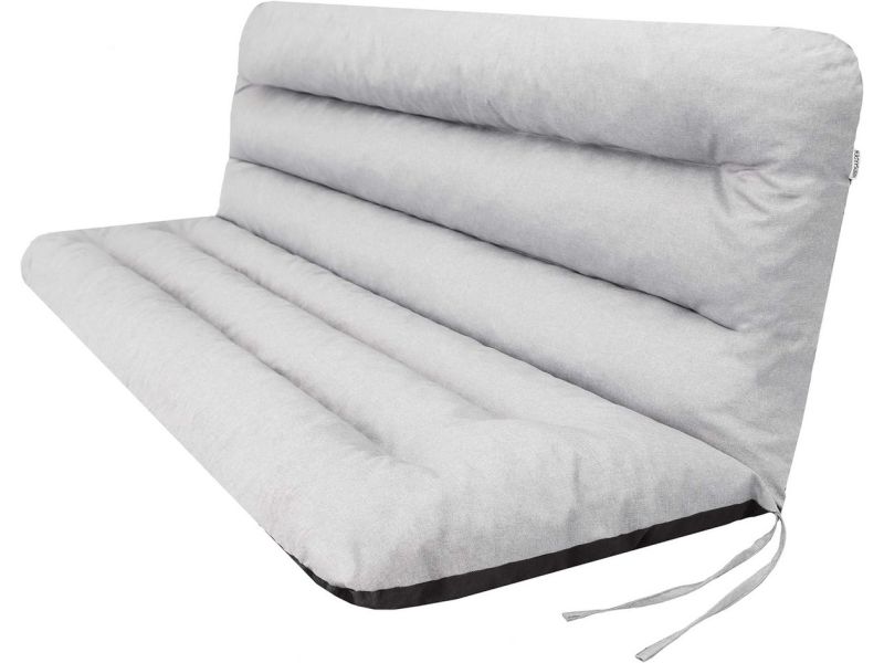 Comfortabel zit- en rugkussen voor schommelbank 150 cm Asgrijs