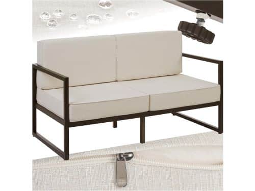 Comfortabele 2-zits Loungebank voor Tuin en Balkon - Stevig Stalen