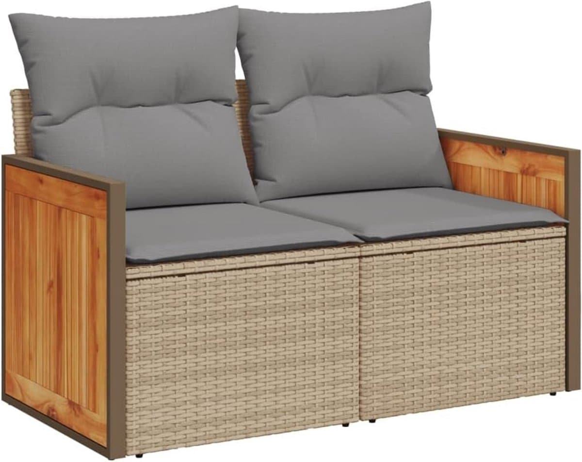 comfortabele 2 zits loungebank voor tuin met kussens