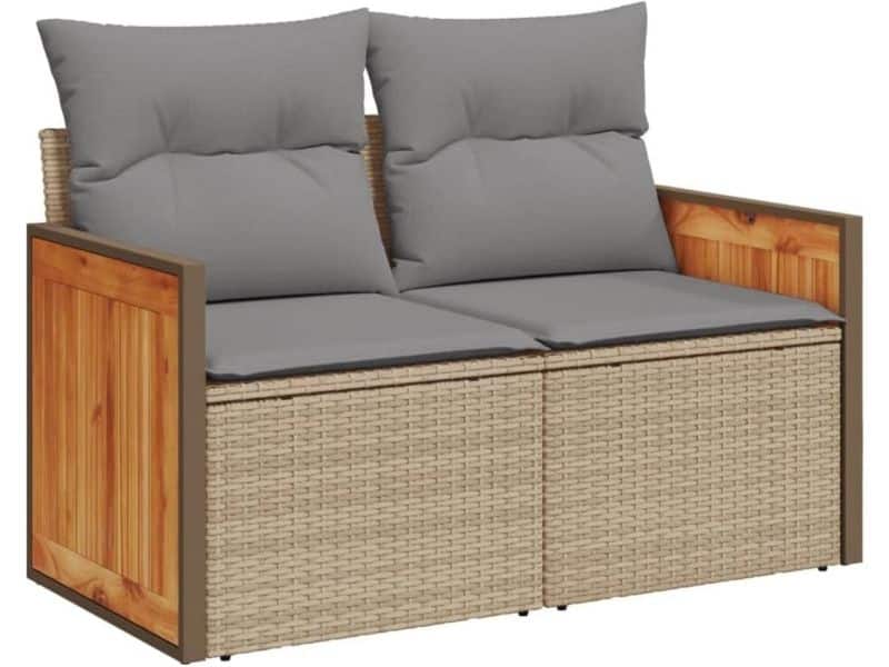 Comfortabele 2-zits Loungebank voor Tuin met Kussens