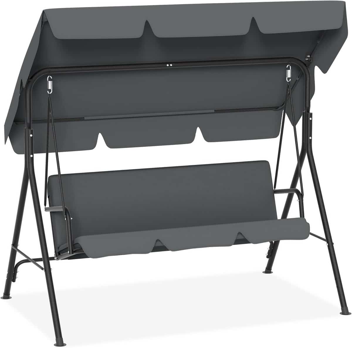 comfortabele 3 zits schommelbank voor buiten met verstelbaar zonnedak